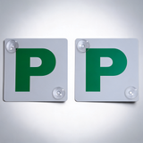 2X green p plates suction probationary car window signs for NSW new south wales