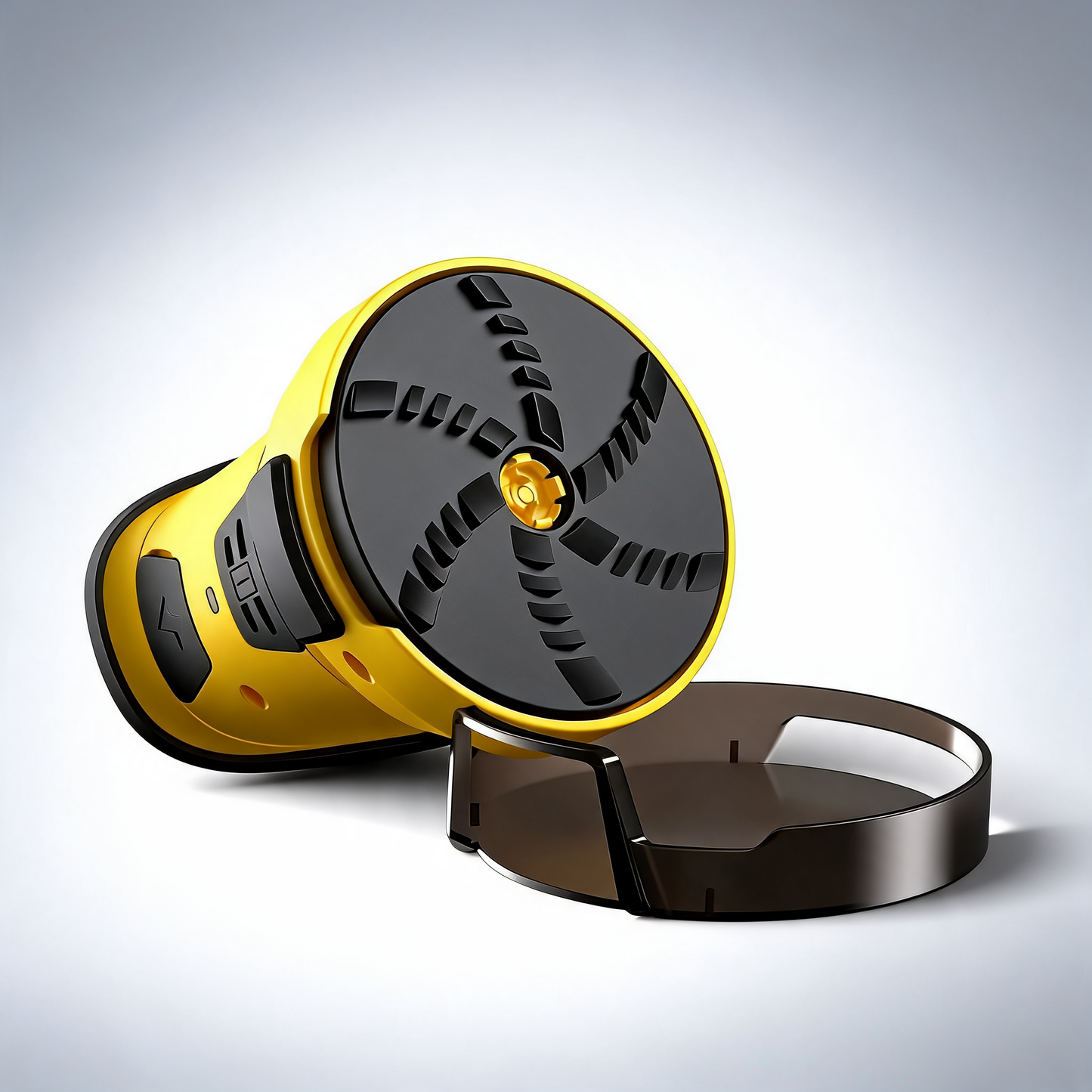 Yellow rechargeable electric ice scraper handheld windshield defroster