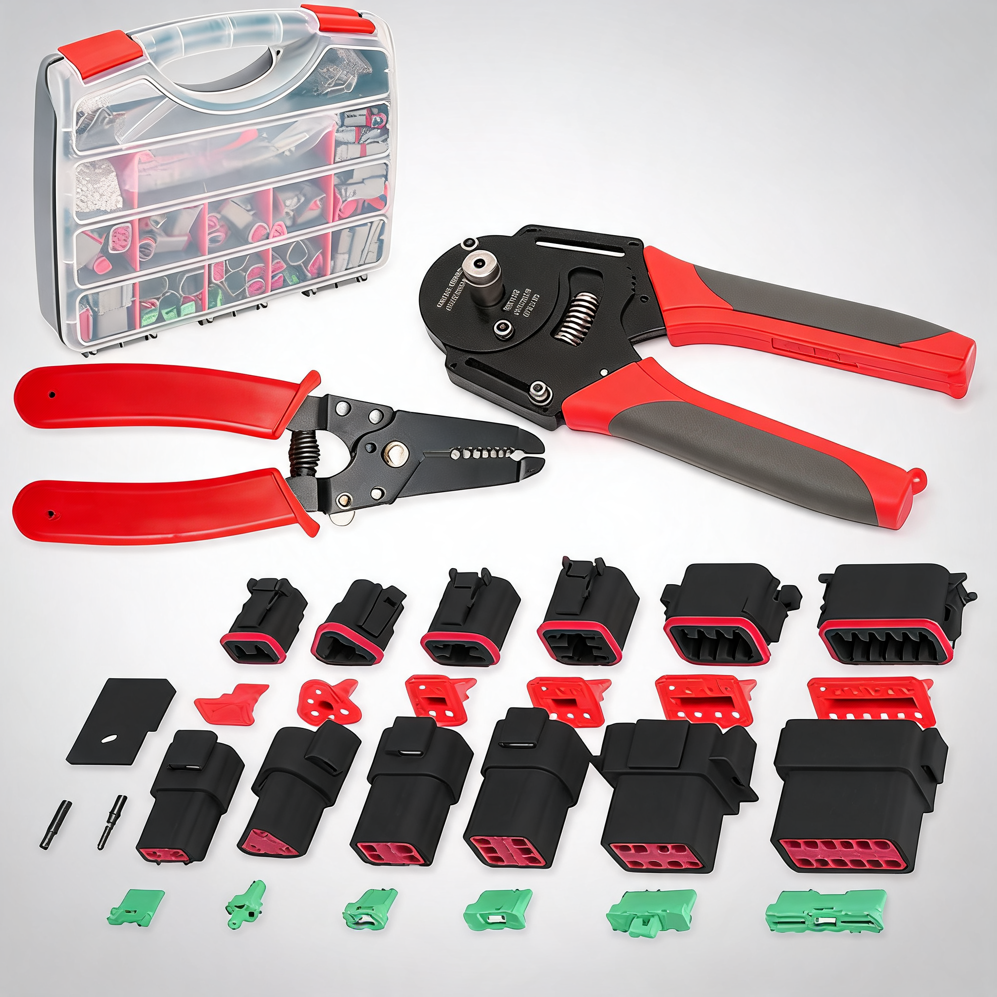 Black 1700X deutsch DT connector kit genuine deutsch crimp tool auto marine