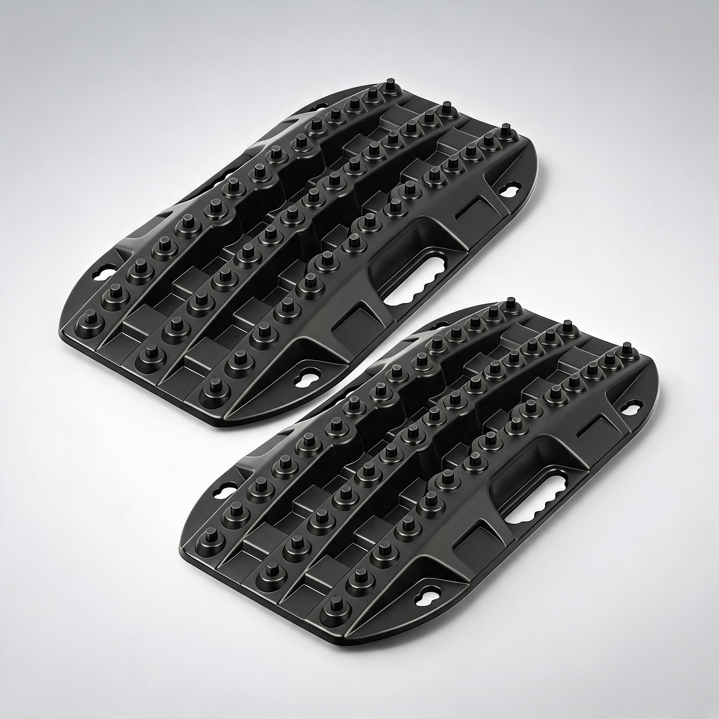 X-BULL mini recovery tracks traction boards sand mud snow 4WD 4x4 vehicle 1 pair black
