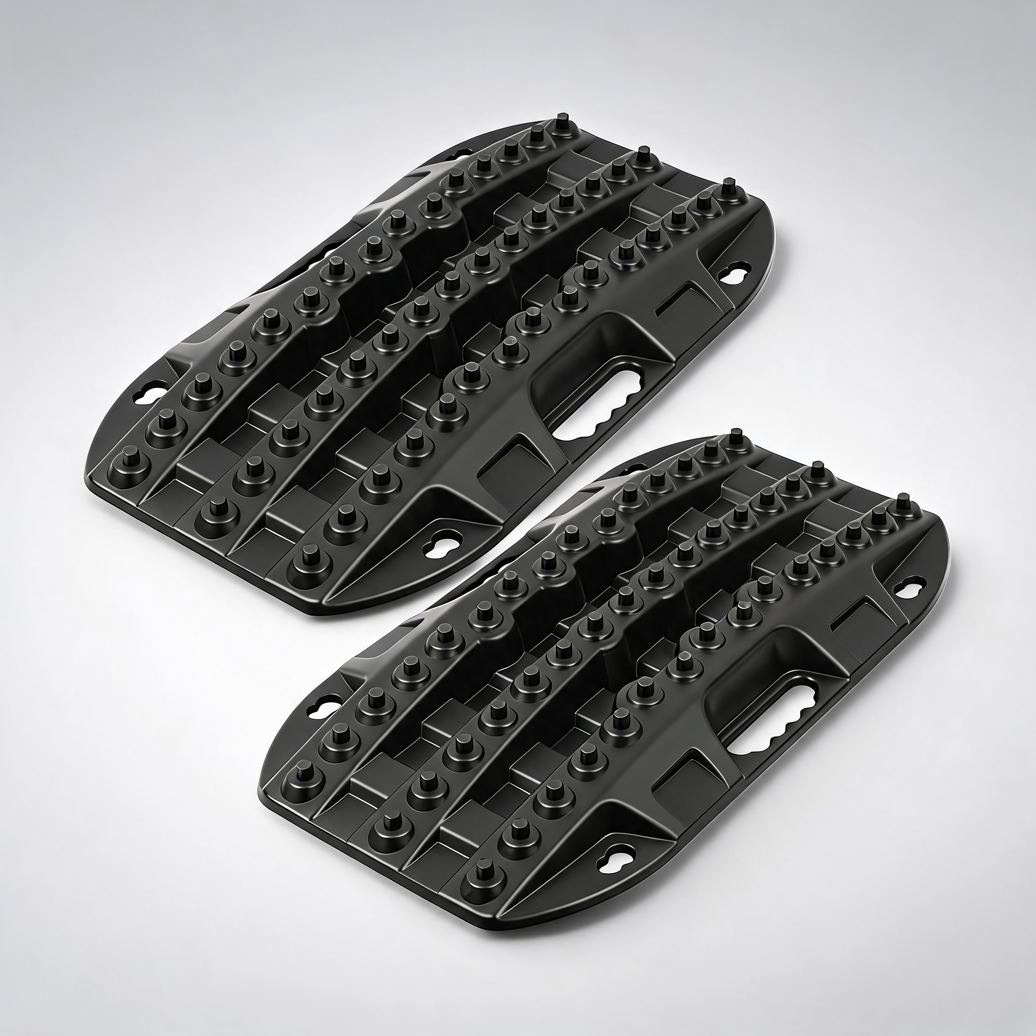 X-BULL mini recovery tracks traction boards sand mud snow 4WD 4x4 vehicle 1 pair black