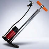 Hand tyre pump with booster and KPA gauge PSI bike air inflator bicycle tyre