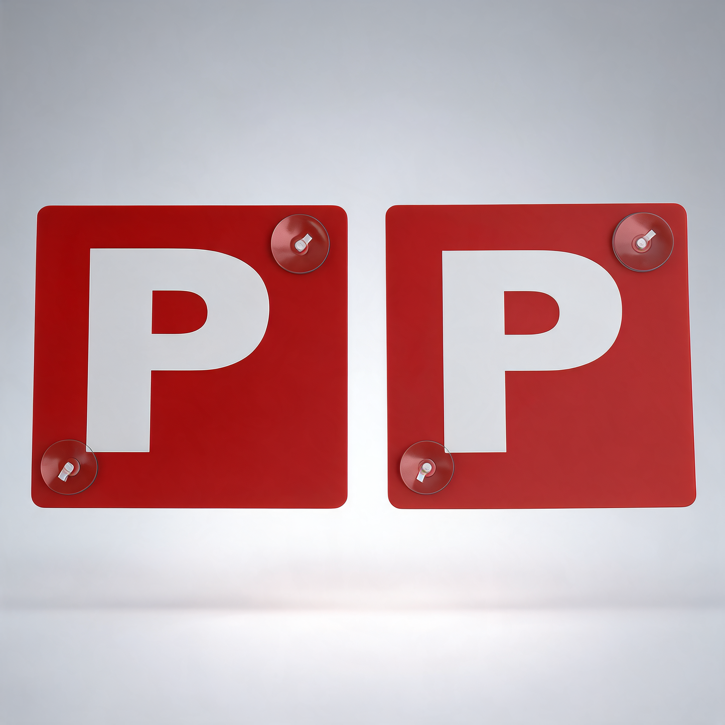 2X red p plates suction probationary car window signs for VIC WA victoria and western australia