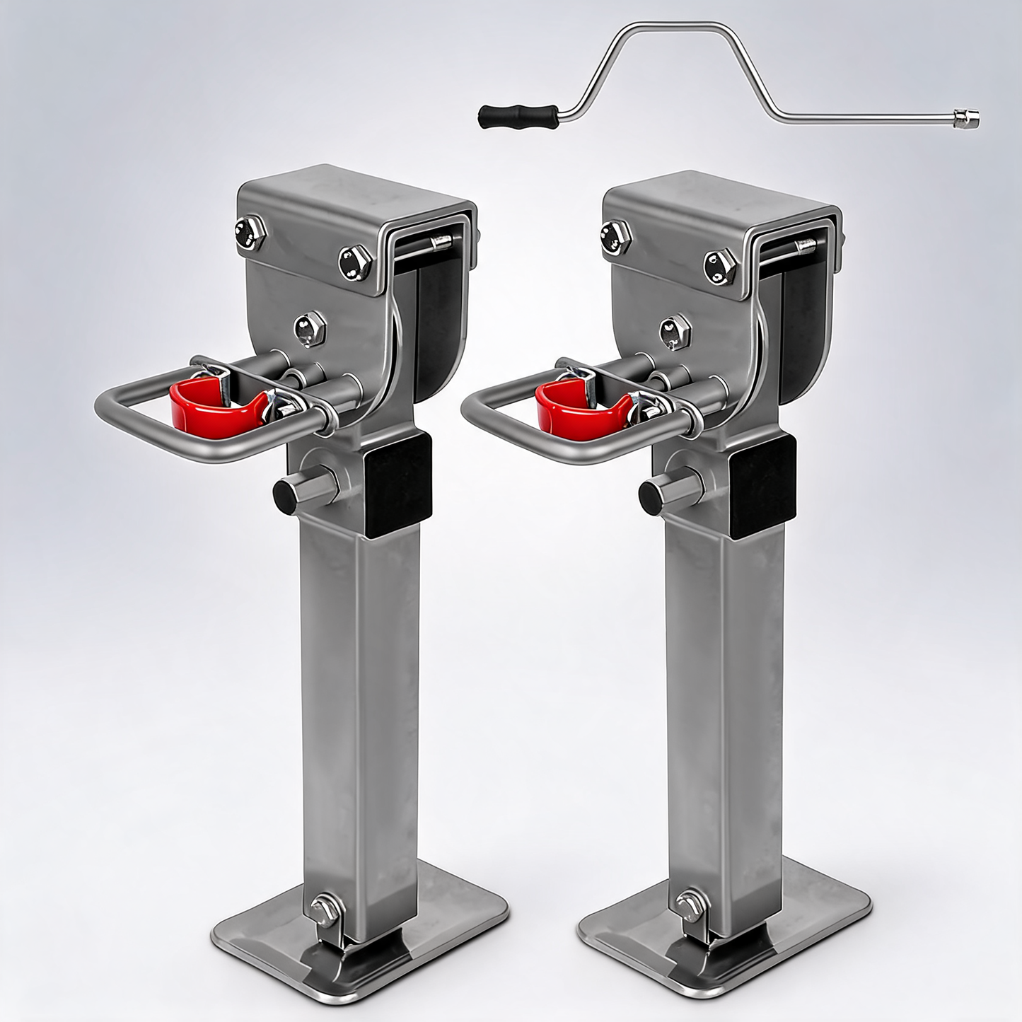 X-BULL drop down corner legs 440MM-560MM caravan corner stabiliser 1200LBS 2PCS silver
