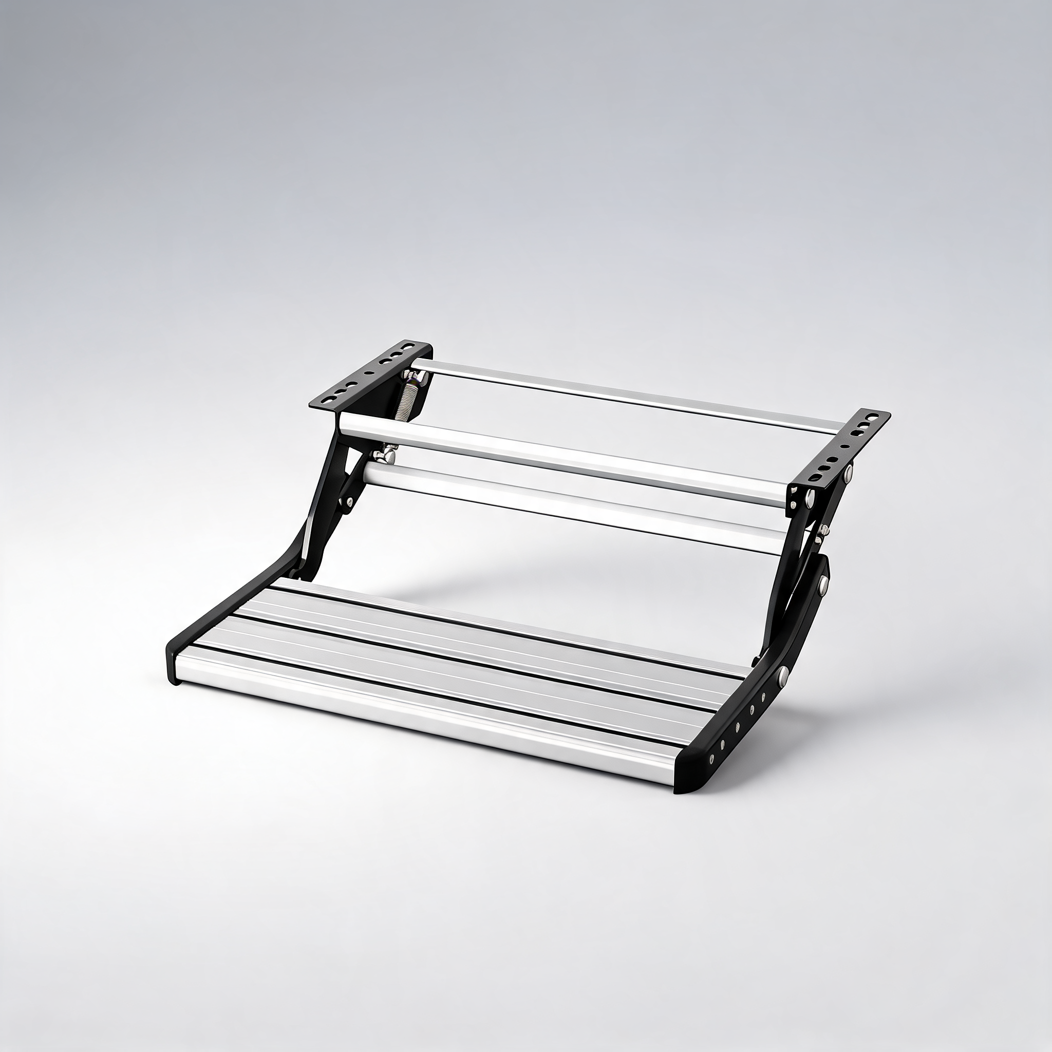 Weisshorn manual pull out caravan step folding RV entry stair 200KG capacity Non-Slip aluminium