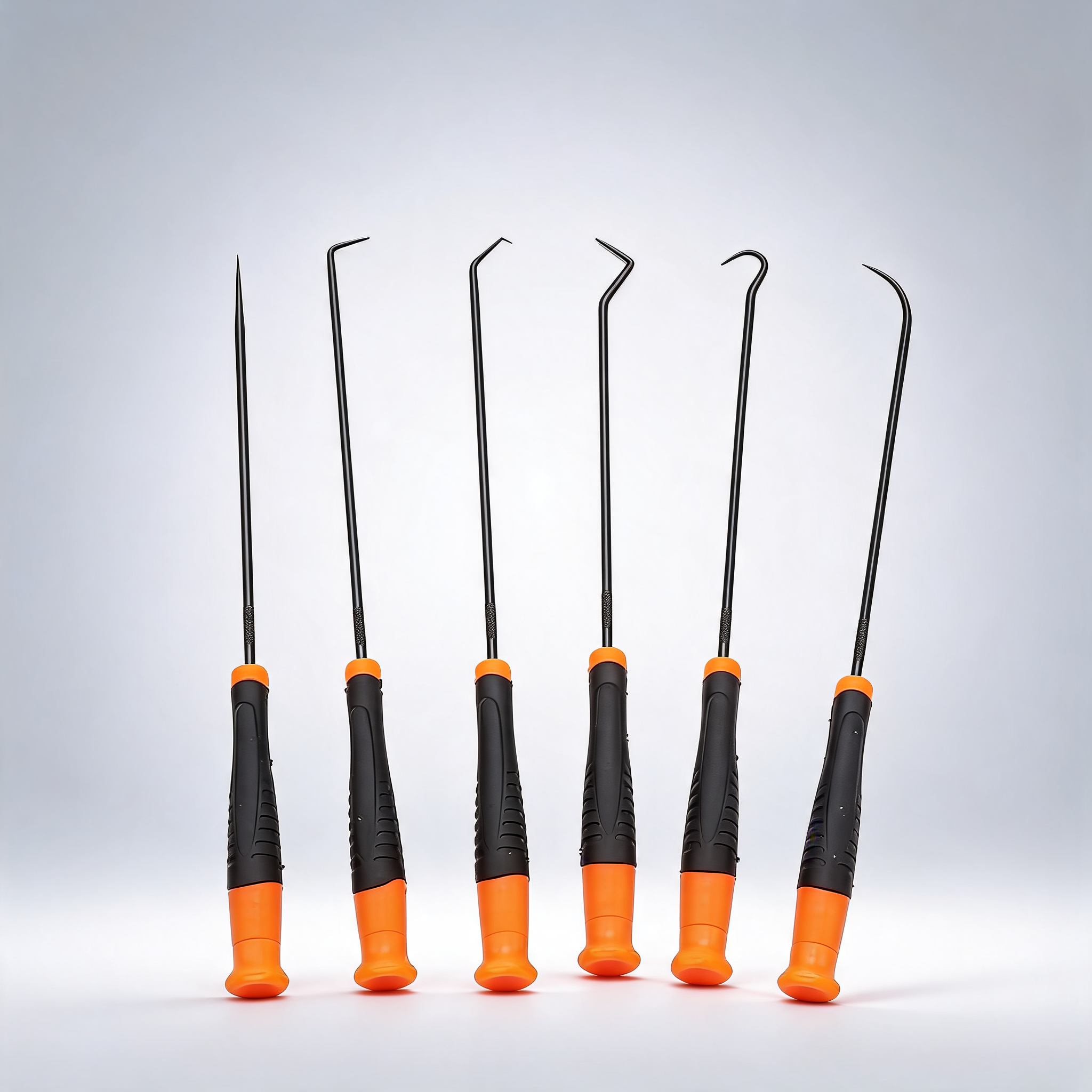 6Pc extra long pick and hook set o ring seal puller remover fuse wire scribe