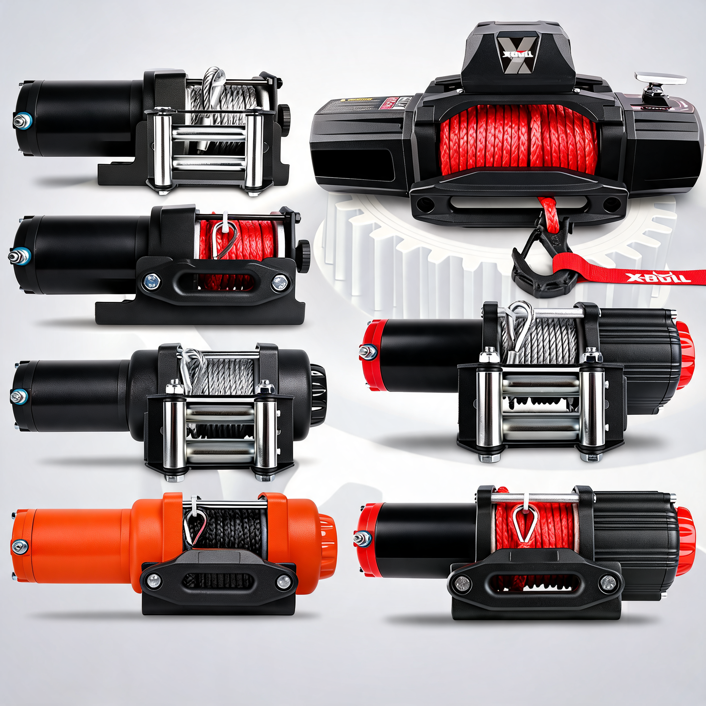 X-BULL electric winch 12V 4500LBS synthetic rope wireless remote ATV UTV boat trailer