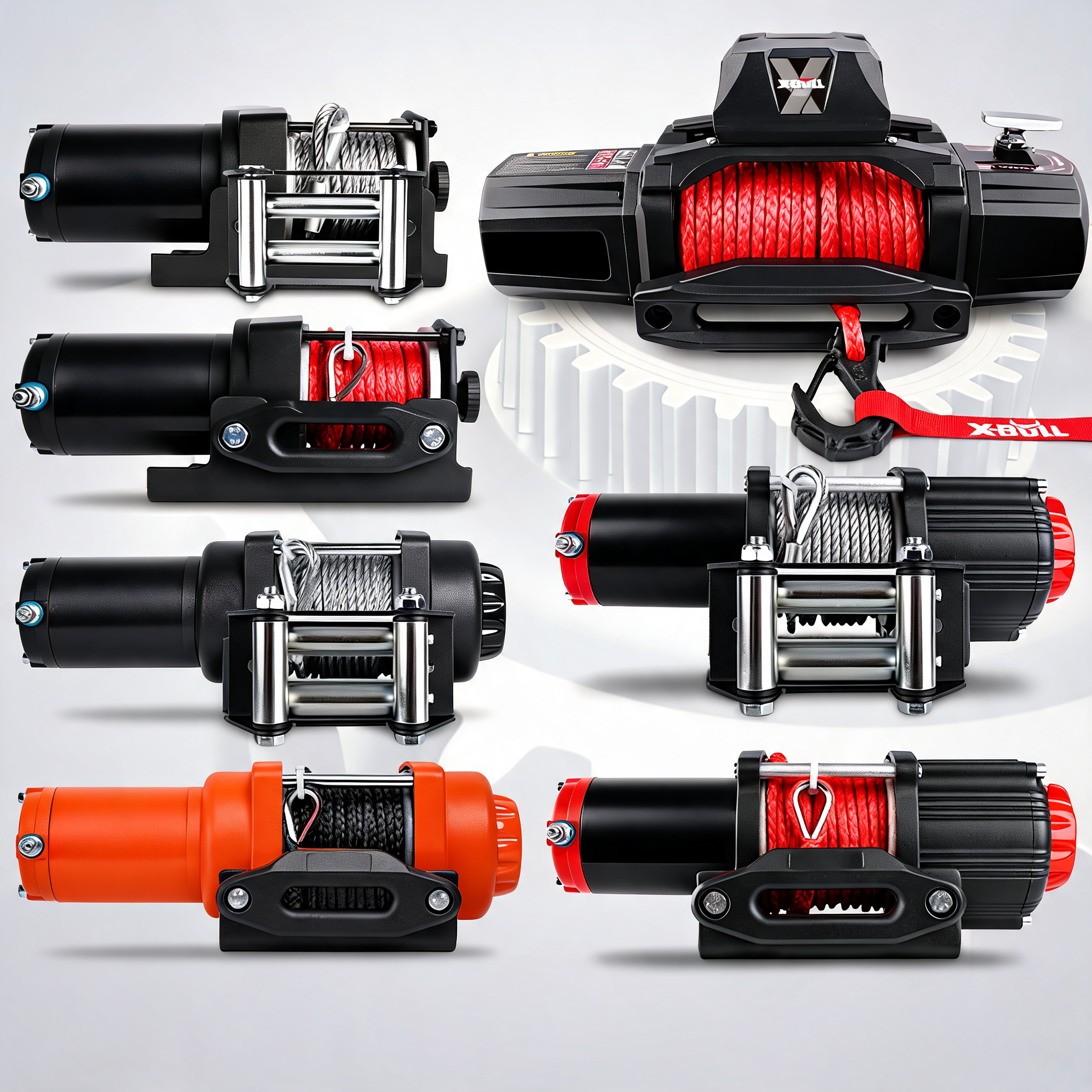 X-BULL electric winch 12V 4500LBS synthetic rope wireless remote ATV UTV boat trailer