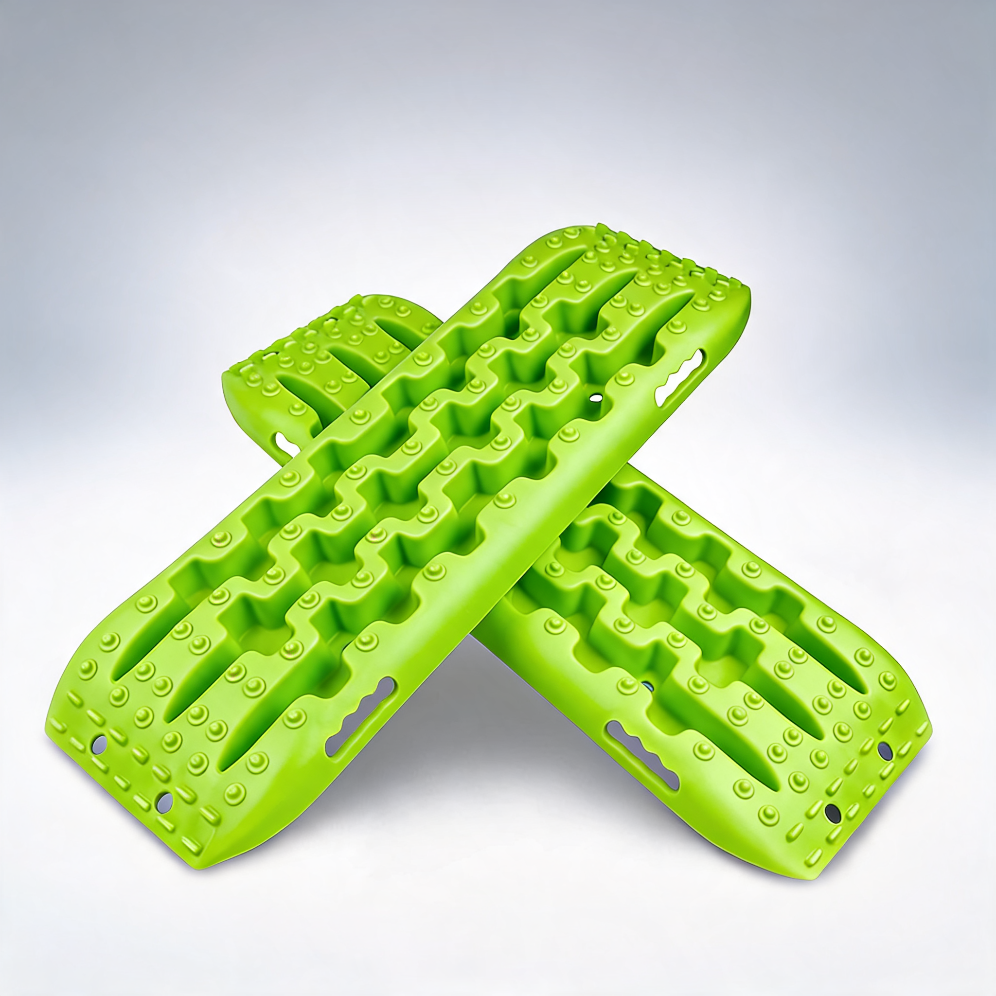 X-BULL recovery tracks boards 10T 2PCS truck snow mud 4WD offroad Gen2.0 91cm green