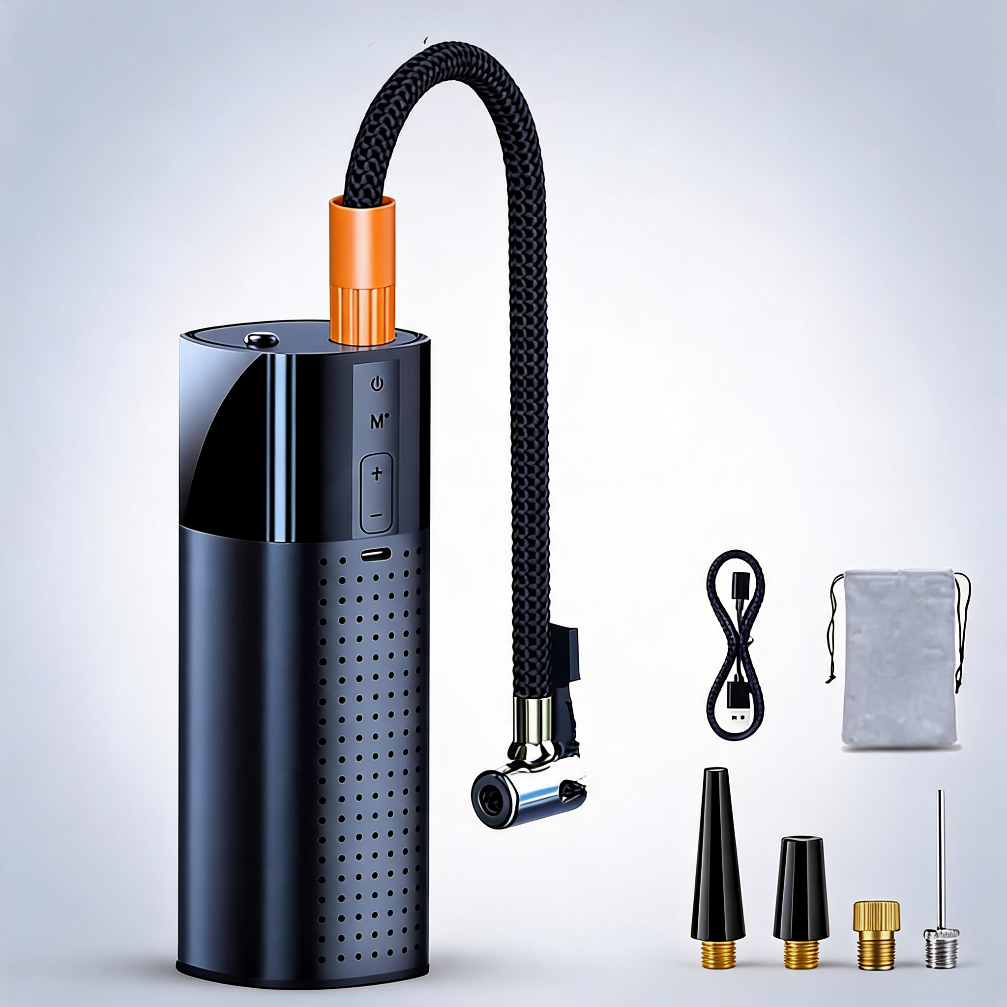 Portable tyre inflator rechargeable car bike tyre air pump compressor