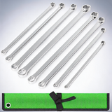 8PC aviation spanner set extra long wrench double ring CRV with bag 8-24mm