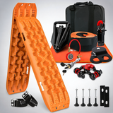X-BULL winch recovery kit with recovery tracks boards gen 3.0 mounting pins snatch strap off road 4WD