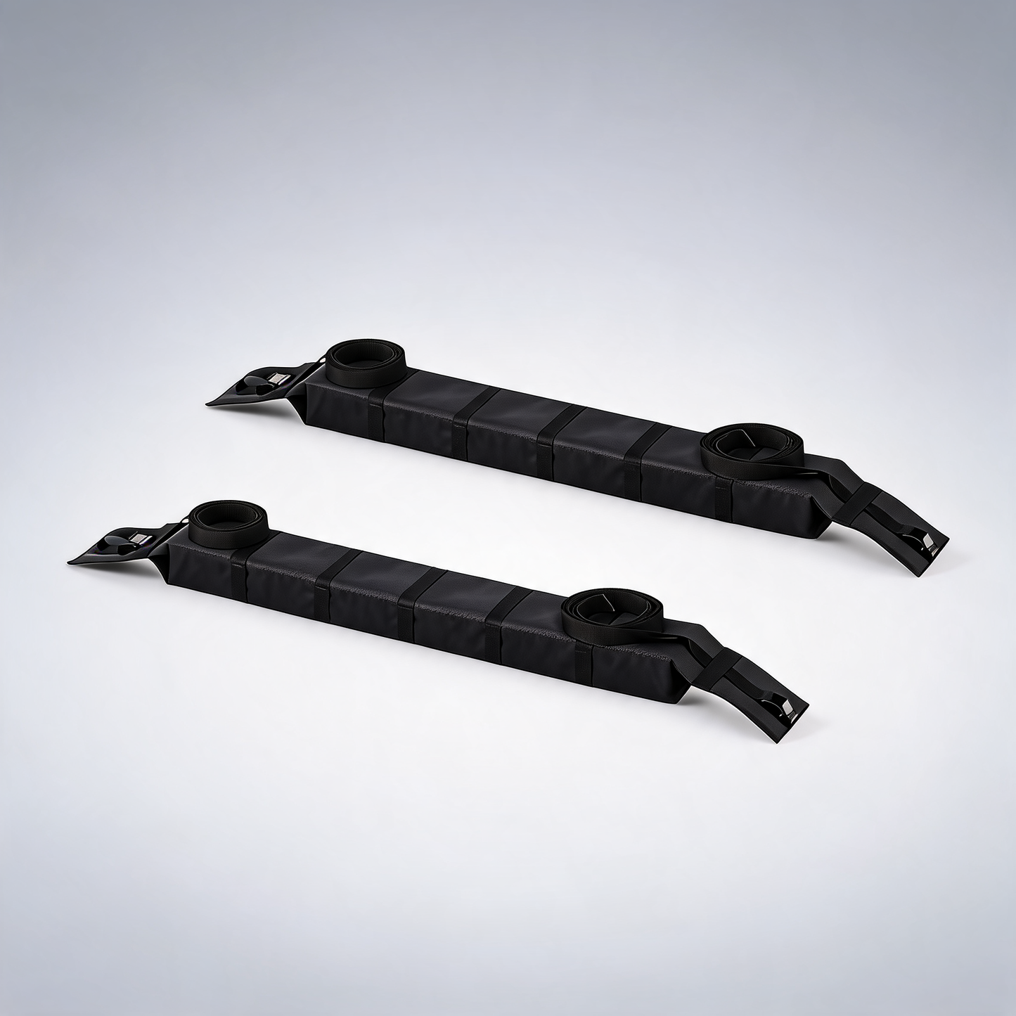 Universal soft car roof rack 116cm kayak luggage carrier adjustable strap black