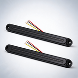 2Piece LED tail lights flowing turn signal stop brake trailer truck caravan IP68