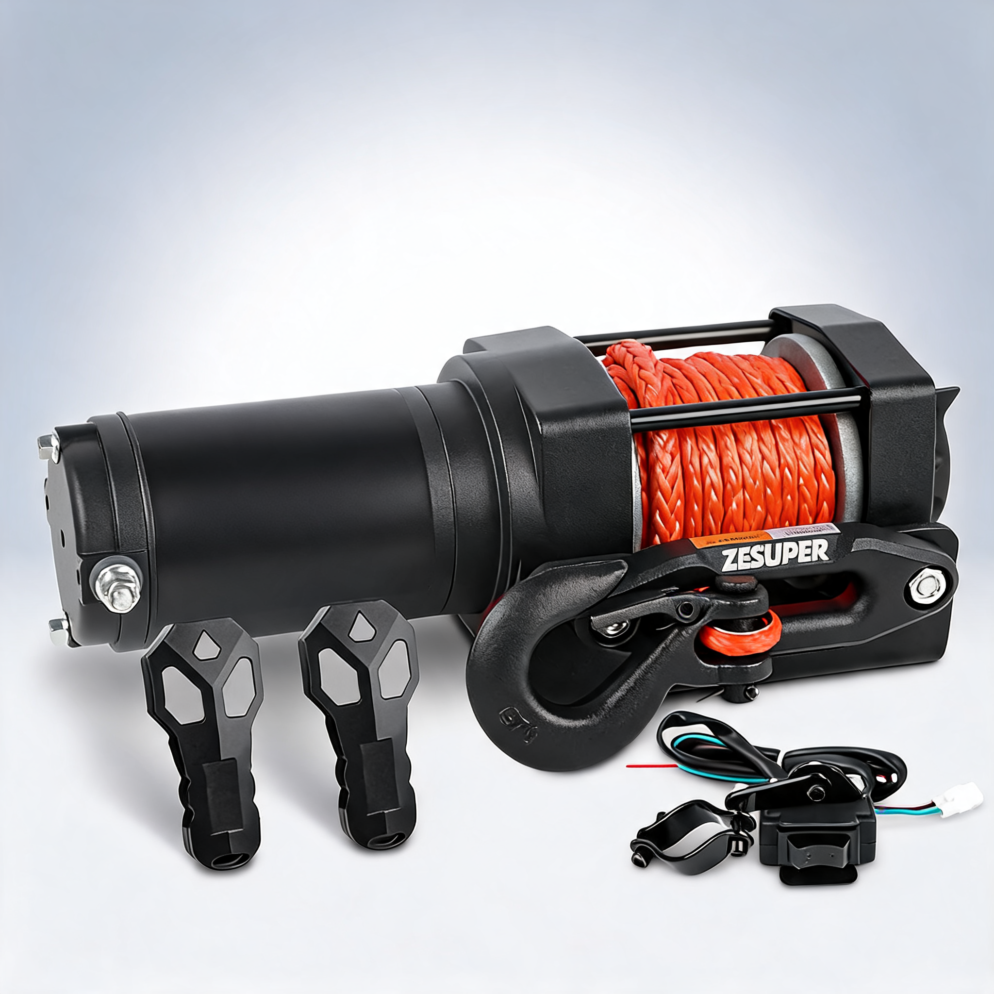 ZESUPER 4500LB electric winch 12V wireless portable ATV UTV boat trailer