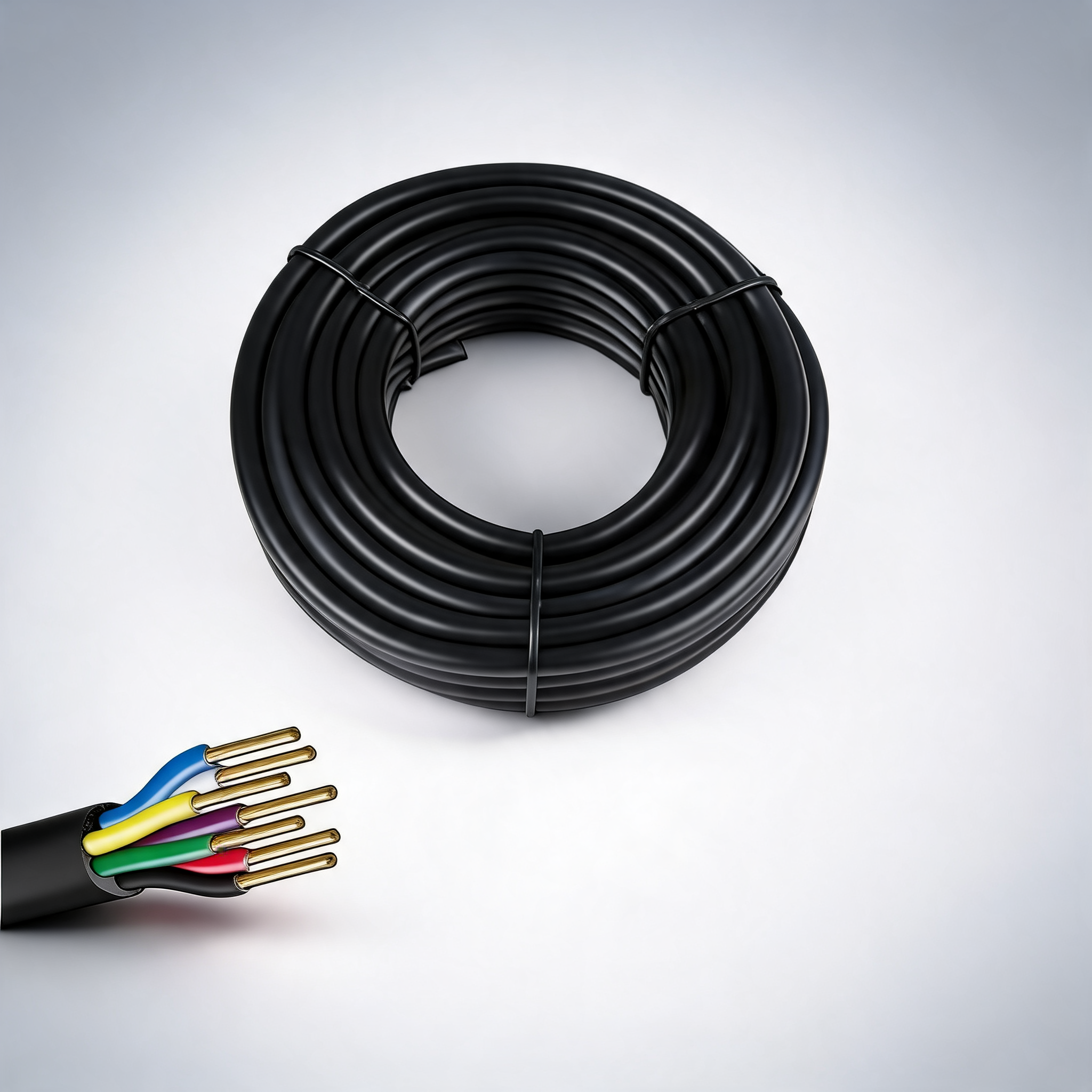 7 Core wire cable 100M trailer cable automotive boat caravan truck coil V90 PVC