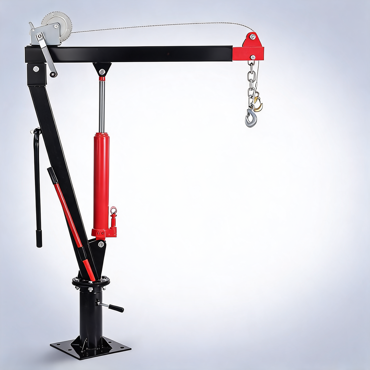 Hydraulic crane 900kg pickup swivel ute truck trailer lift hoist winch haul