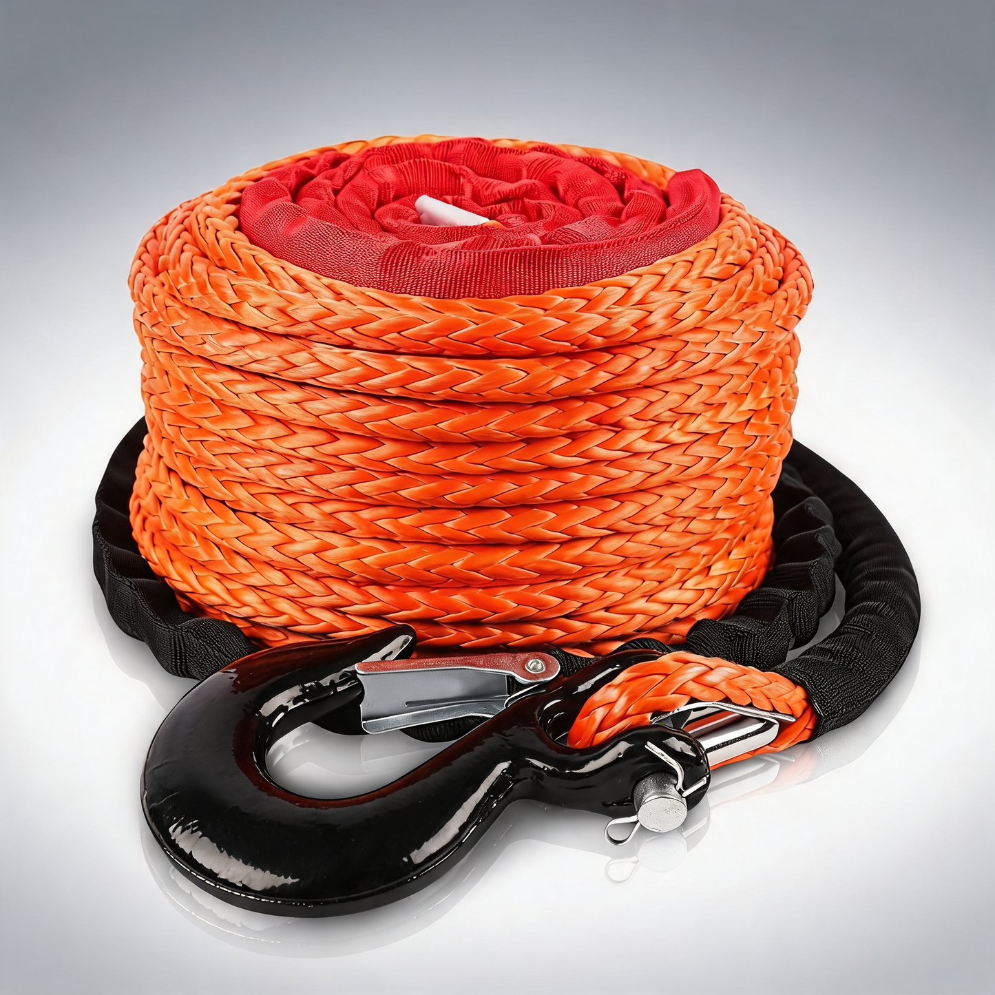 ZESUPER 9.5mm x 30m Dyneema SK75 synthetic winch rope with hook for car tow recovery