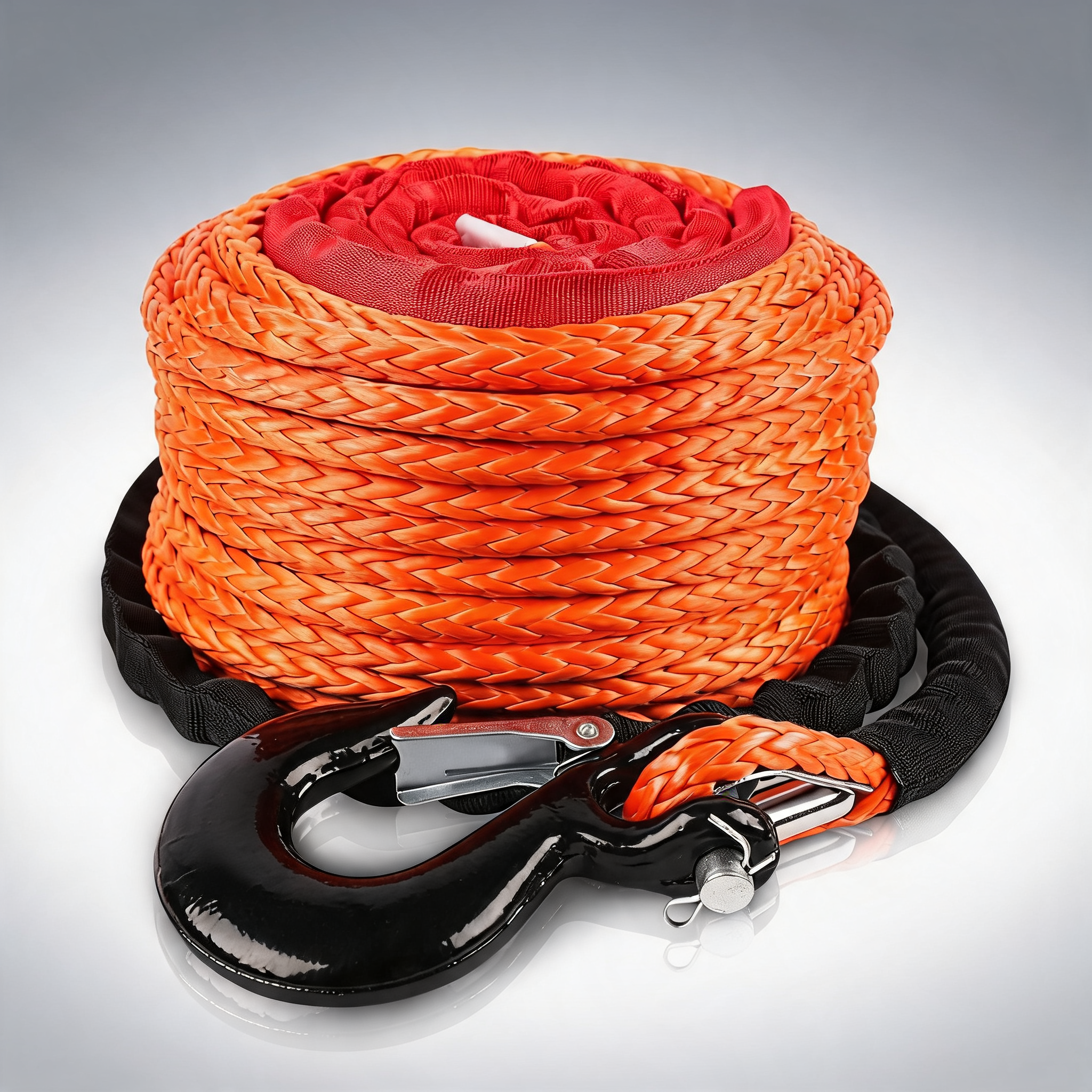 ZESUPER 9.5mm x 30m Dyneema SK75 synthetic winch rope with hook for car tow recovery
