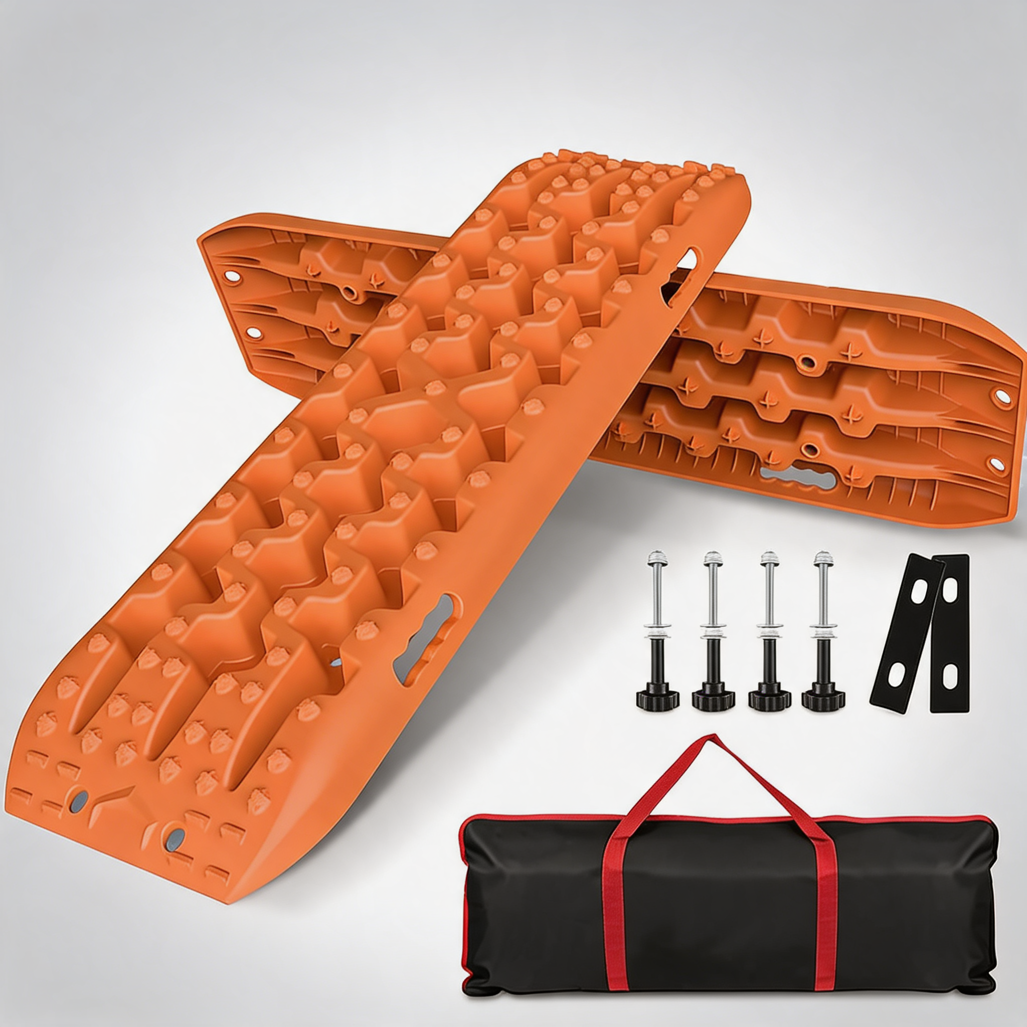 X-BULL 2PCS recovery tracks snow tracks mud tracks 4WD with 4PC mounting bolts
