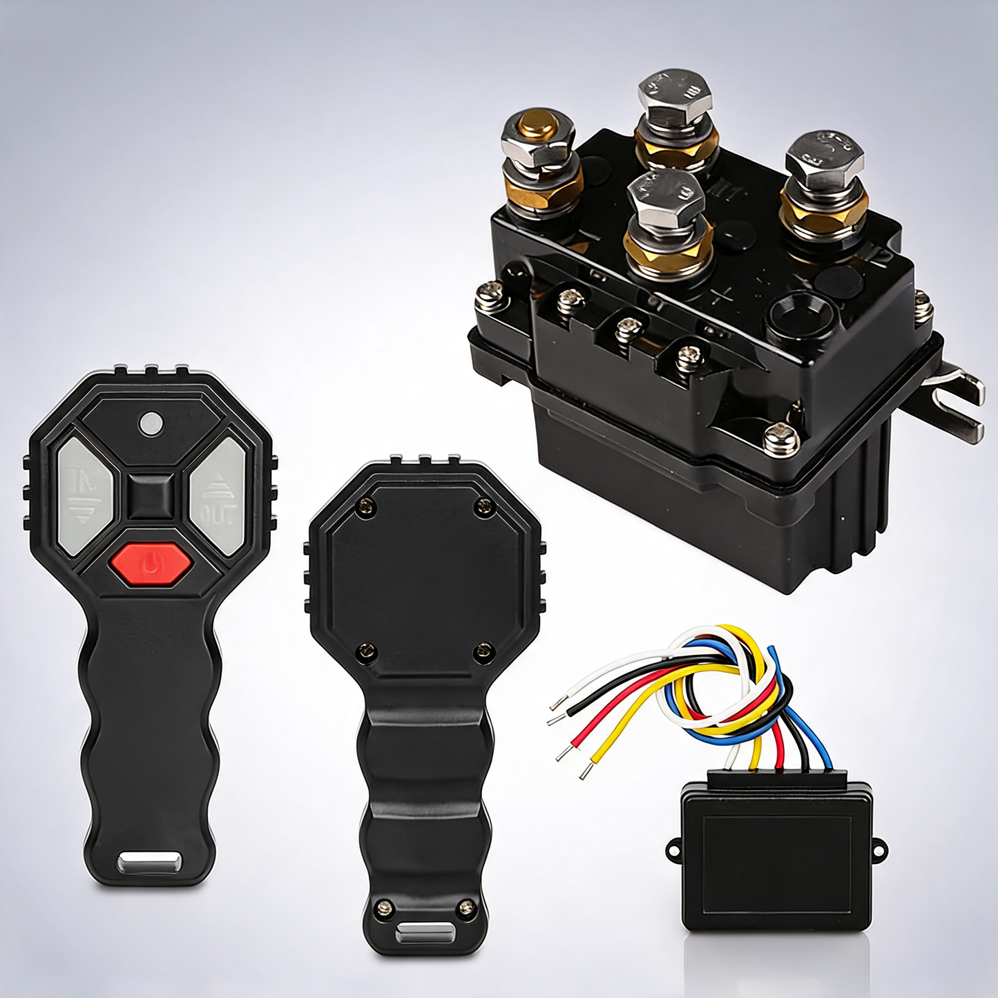 X-BULL winch solenoid relay wiring controller 500A 12V and 150ft wireless remote