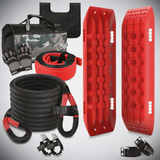 X-BULL recovery kit kinetic recovery rope with 2PCS recovery tracks Gen2.0 red