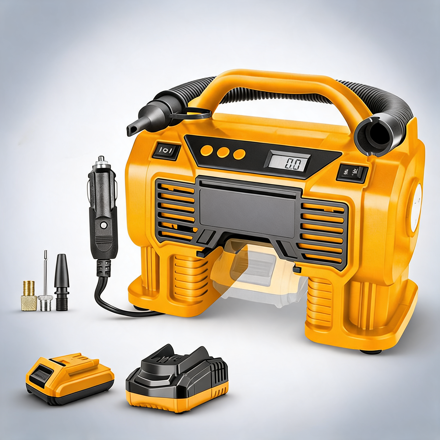 INGCO air compressor car tyre deflator inflator pump 160PSI with auto stop and fittings
