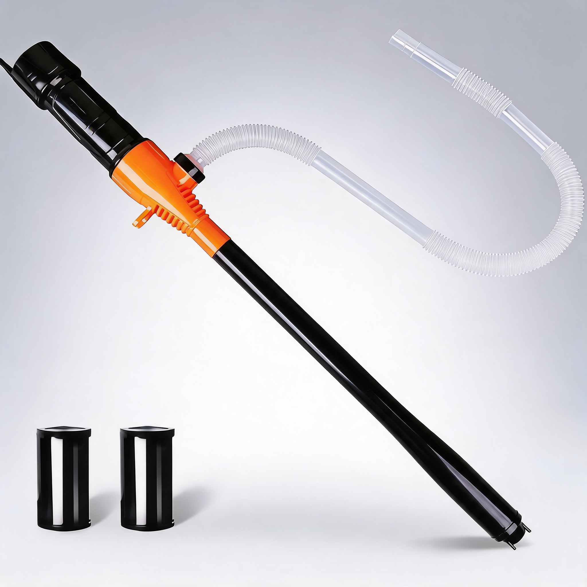 Battery powered electric oil extractor pump for water, fuel and oil with flexible hose