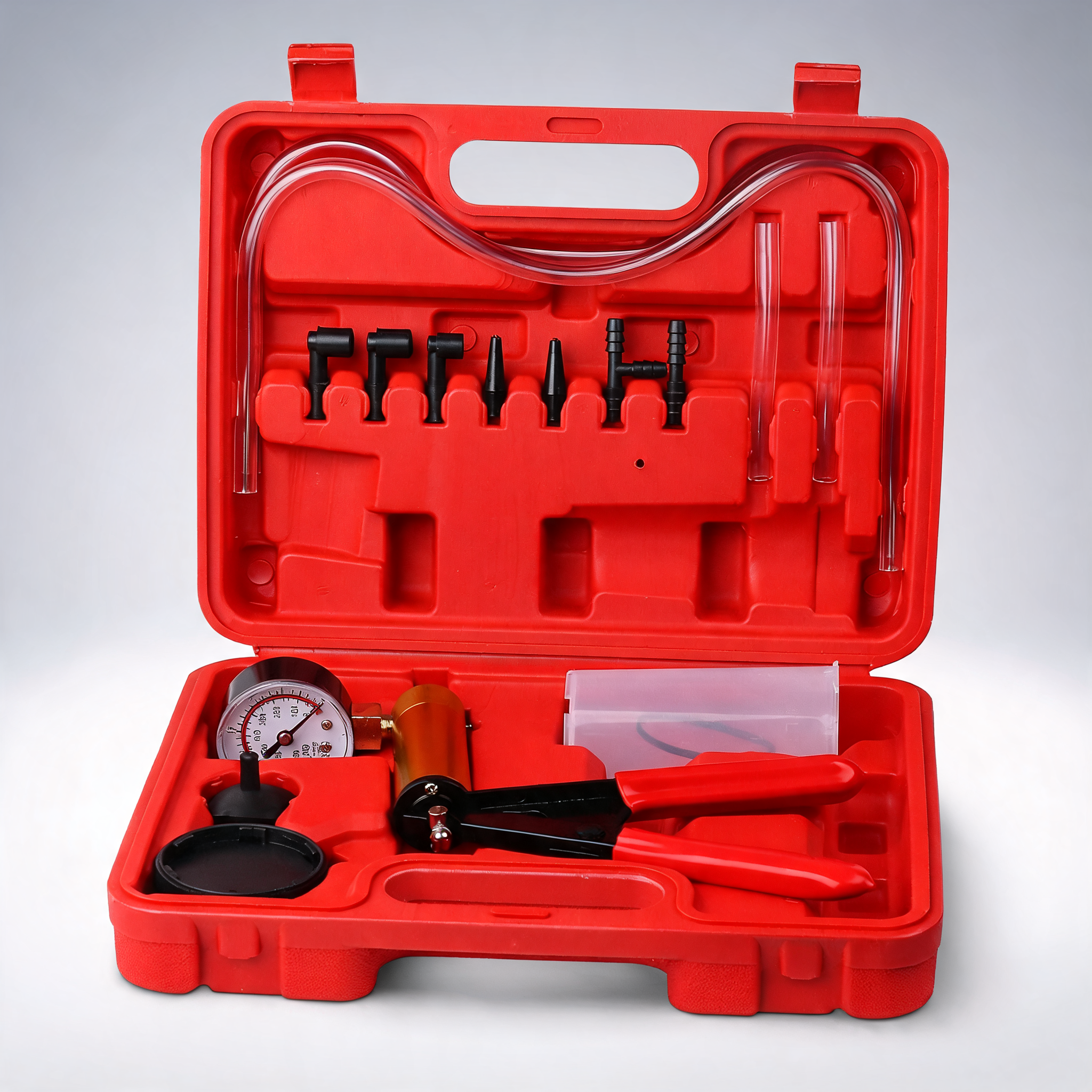 HORUSDY hand held vacuum pump brake bleeder with pressure tester and vacuum gauge kit