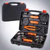 5pc oil filter wrench set with swivel grip and steel belt spanner for universal filter removal