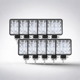 10pcs 80W CREE flood LED work lights 12V, 4in square, for boat and camping