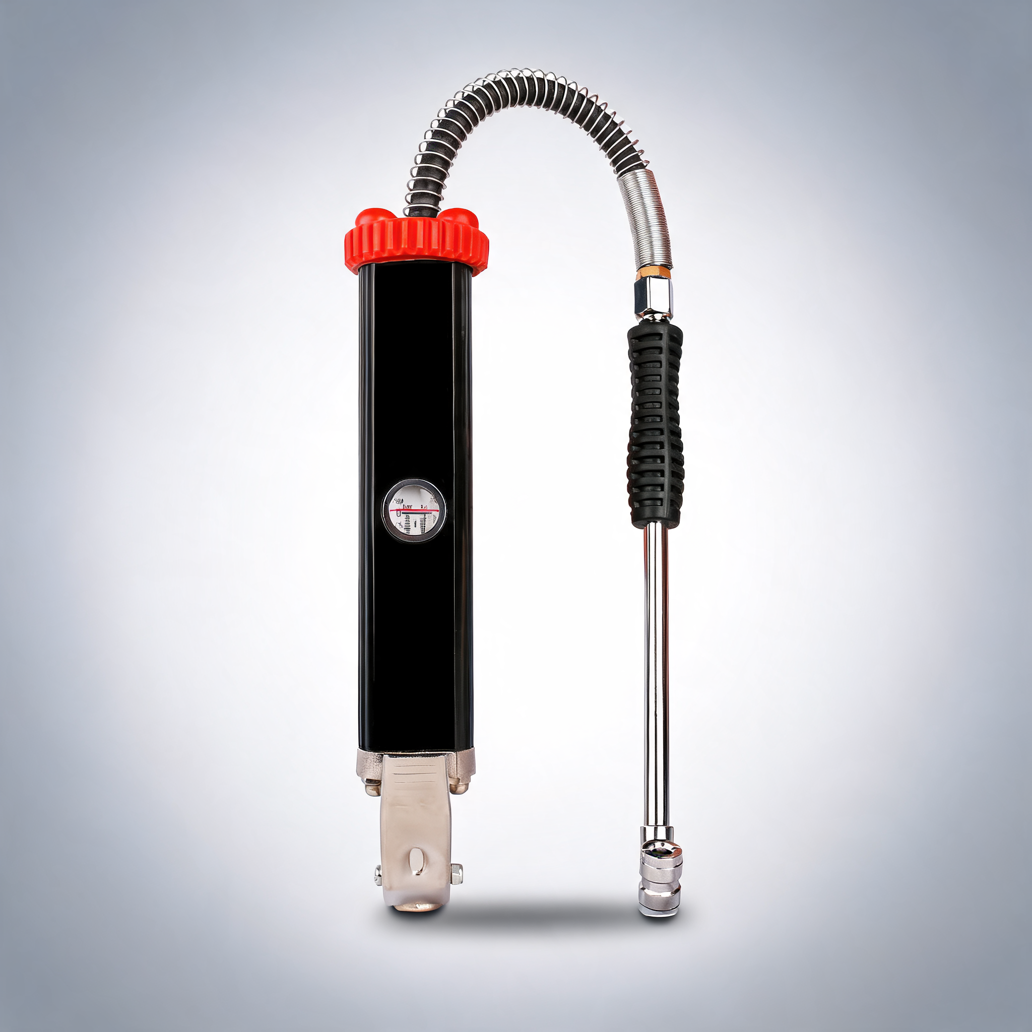 X-BULL tyre inflator with pressure gauge, heavy duty aluminium die cast body, 160PSI