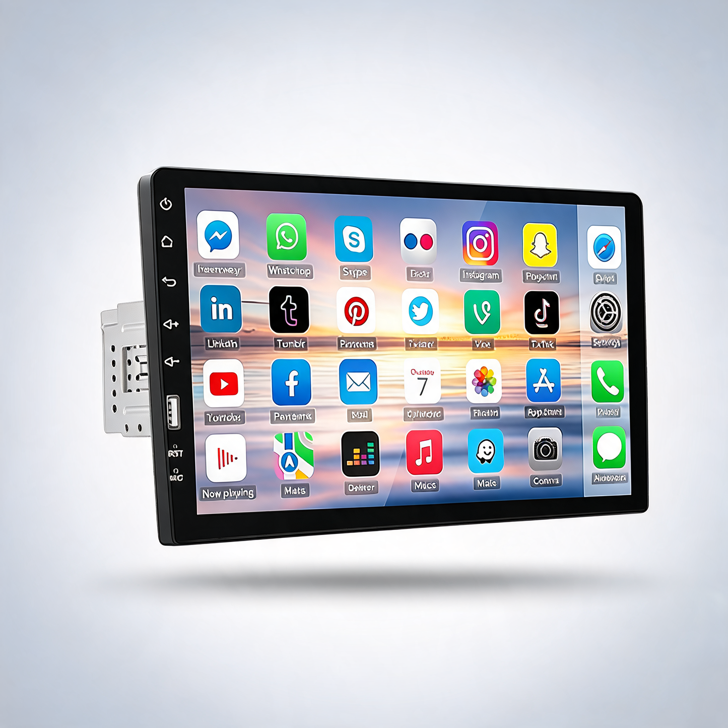 9in car radio 2 DIN with GPS, FM RDS, WiFi and rear camera for Android Auto and CarPlay
