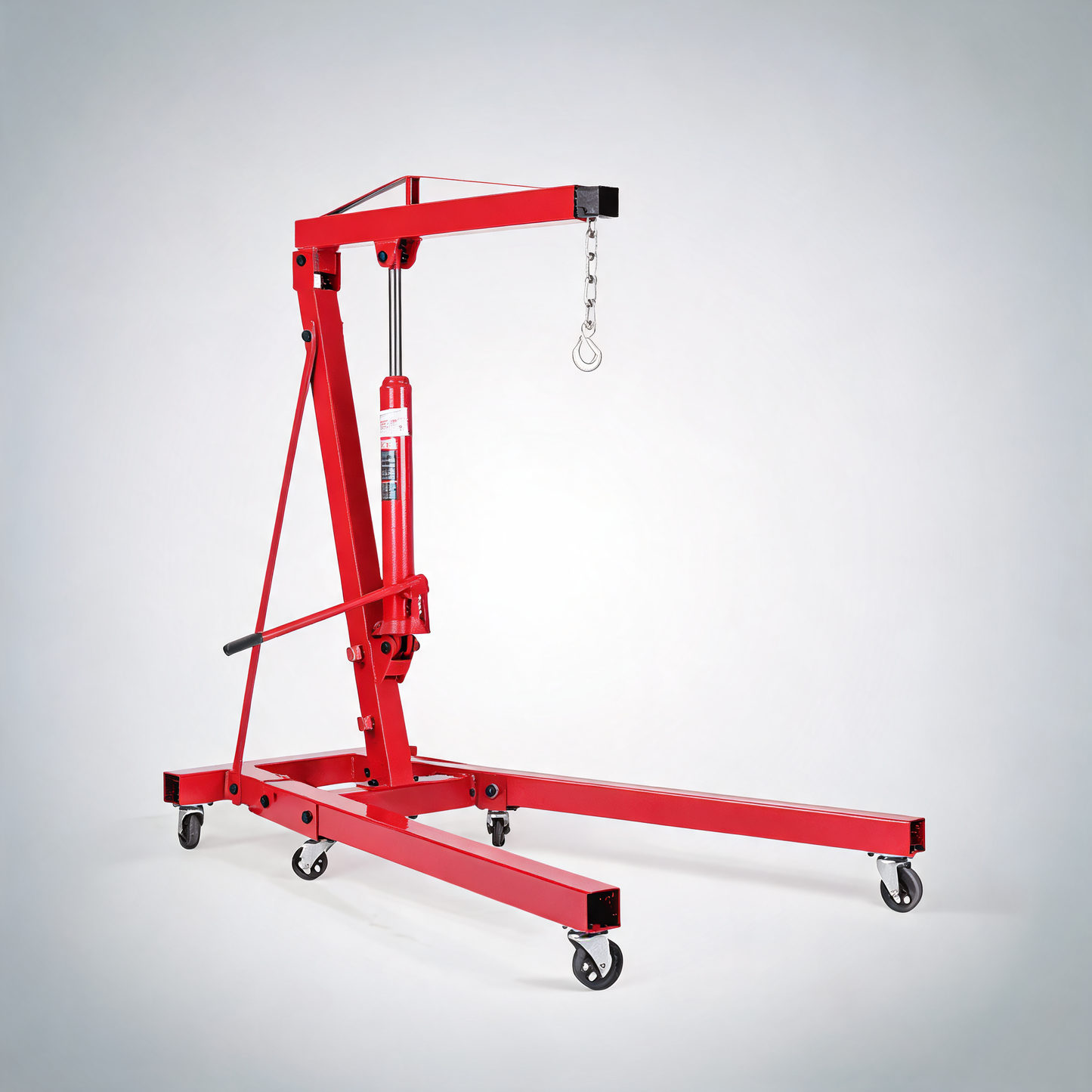 2-ton hydraulic engine crane, foldable hoist stand for mobile garage lifting