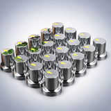 20pcs ABS wheel nut covers with safety arrow chrome caps for trucks, trailers and bus