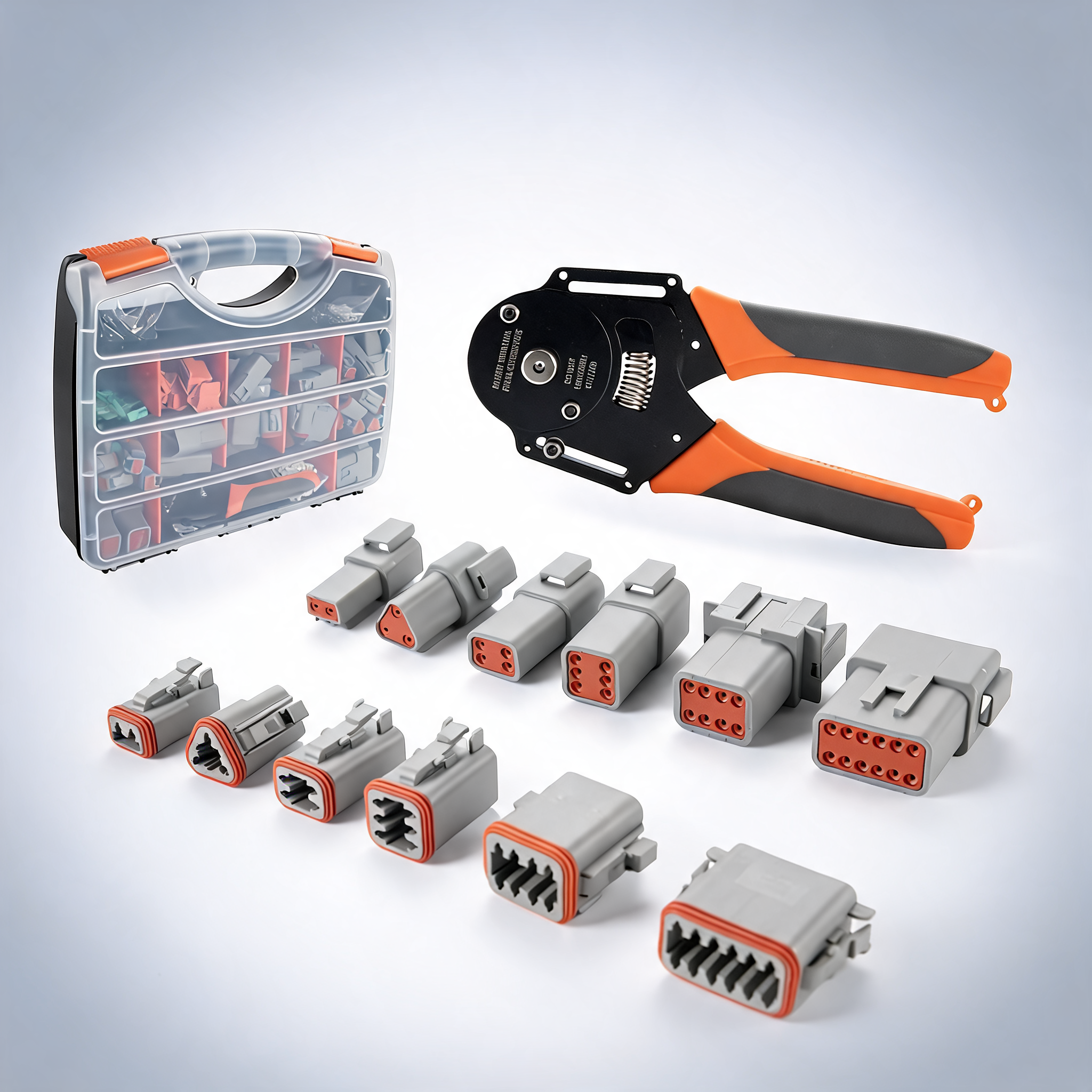 1000pcs Deutsch DT connector plug kit with genuine Deutsch crimp tool for auto and marine