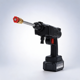 Electric cordless car pressure washer spray gun with 2 batteries and cleaner tool