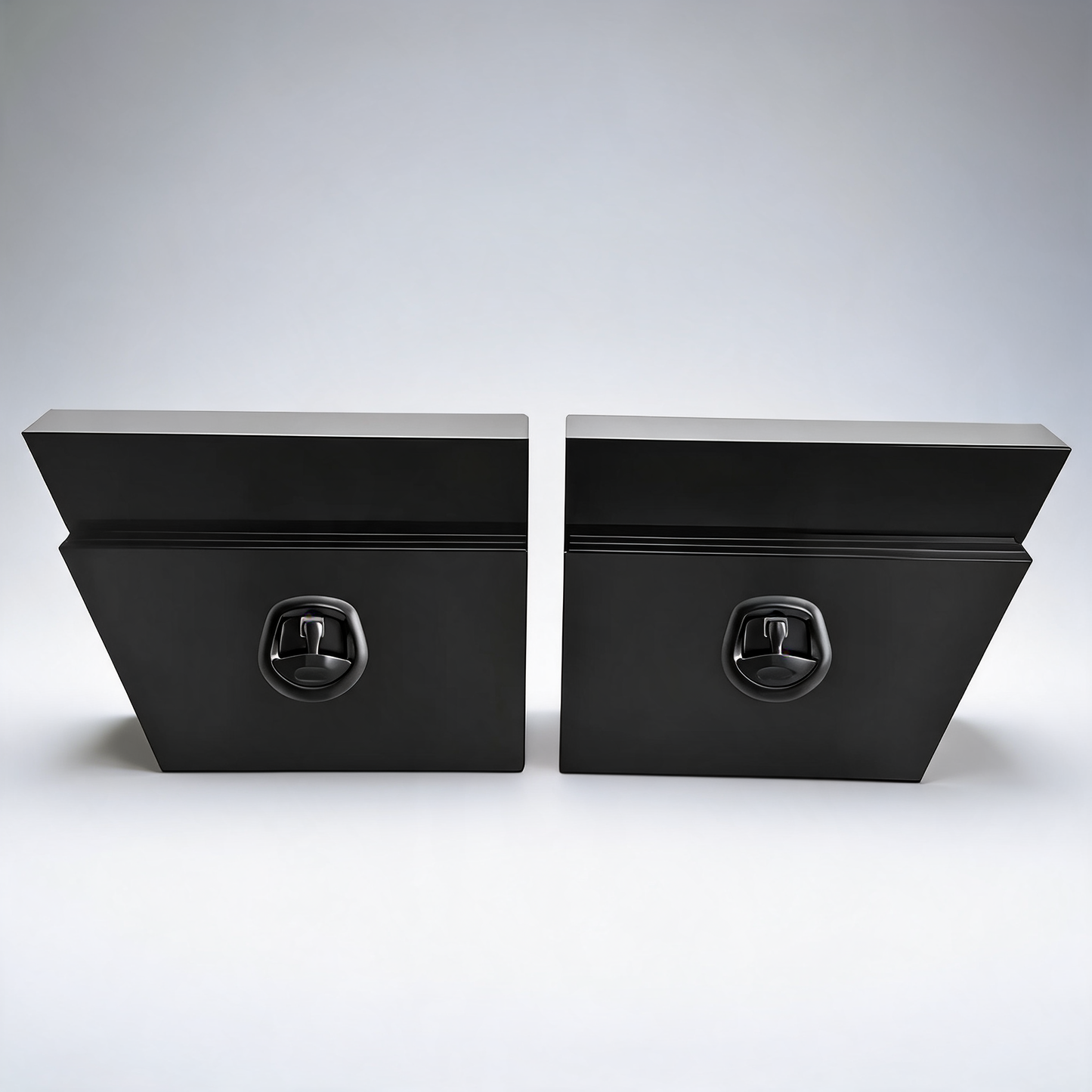 Under tray tool box underbody pair set 600mm in black aluminium