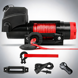 X-BULL electric winch 6000LBS 12V with synthetic rope and wireless remote for 4WD, ATV and UTV