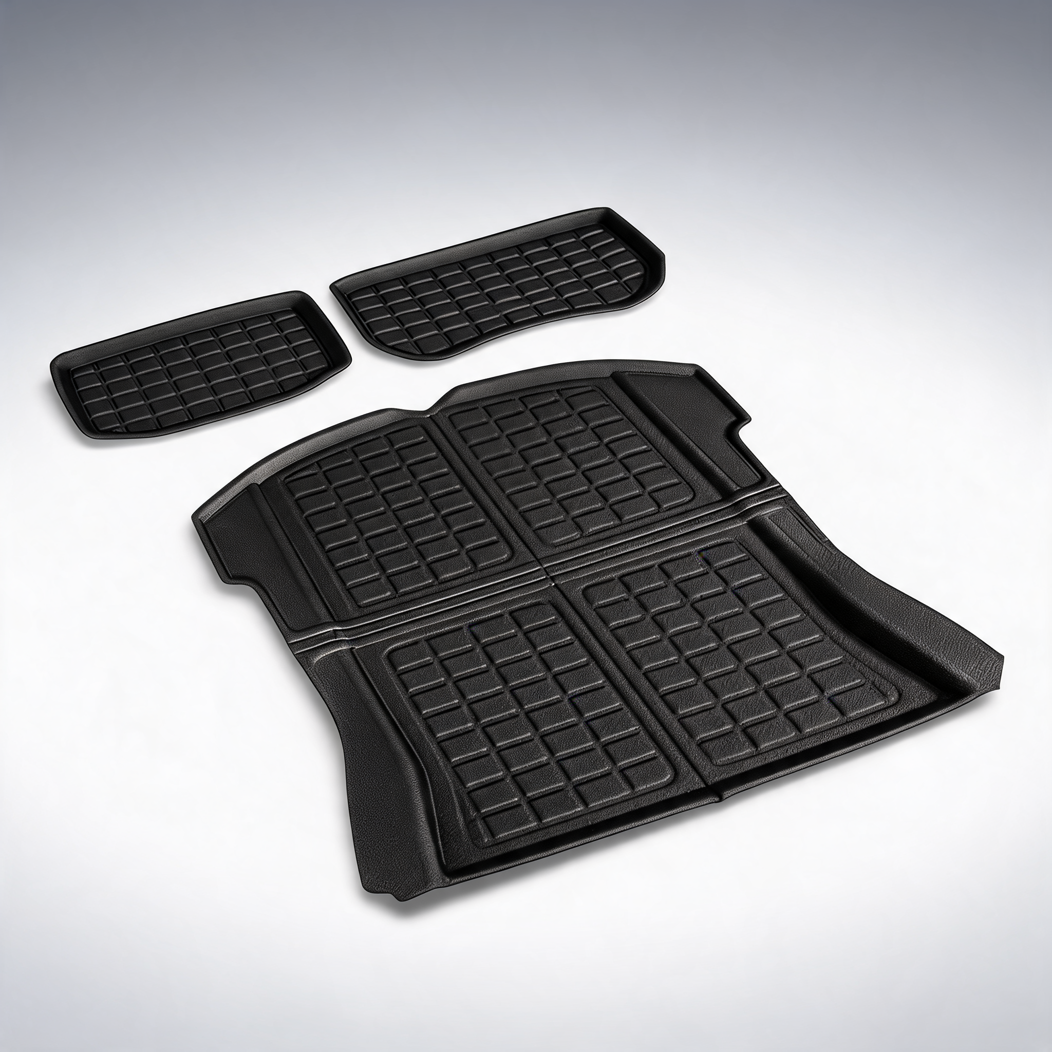 3-piece car cargo, trunk and toolbox rubber mats for Tesla Model 3 2021-2022