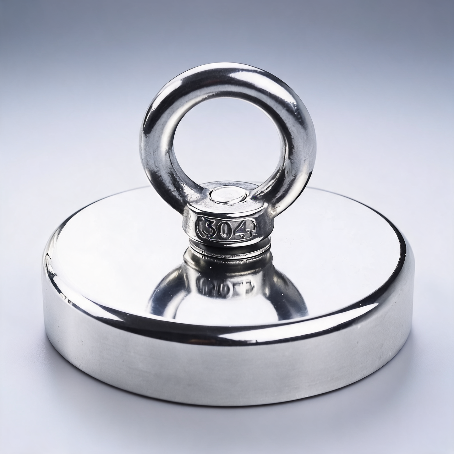 Salvage 340kg recovery magnet hook with countersunk hole and eyebolt for fishing