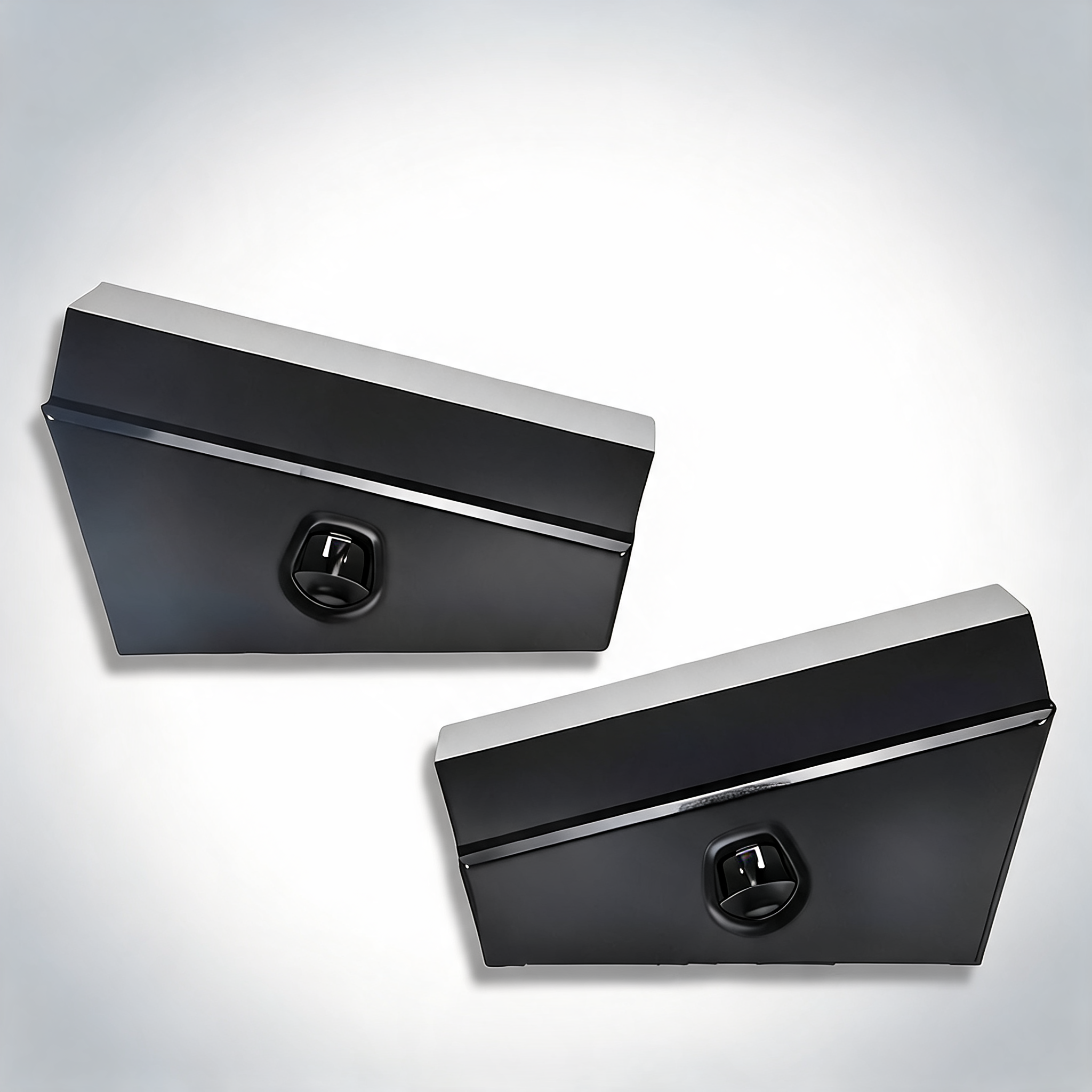 Under tray tool box underbody pair set 750mm in black steel