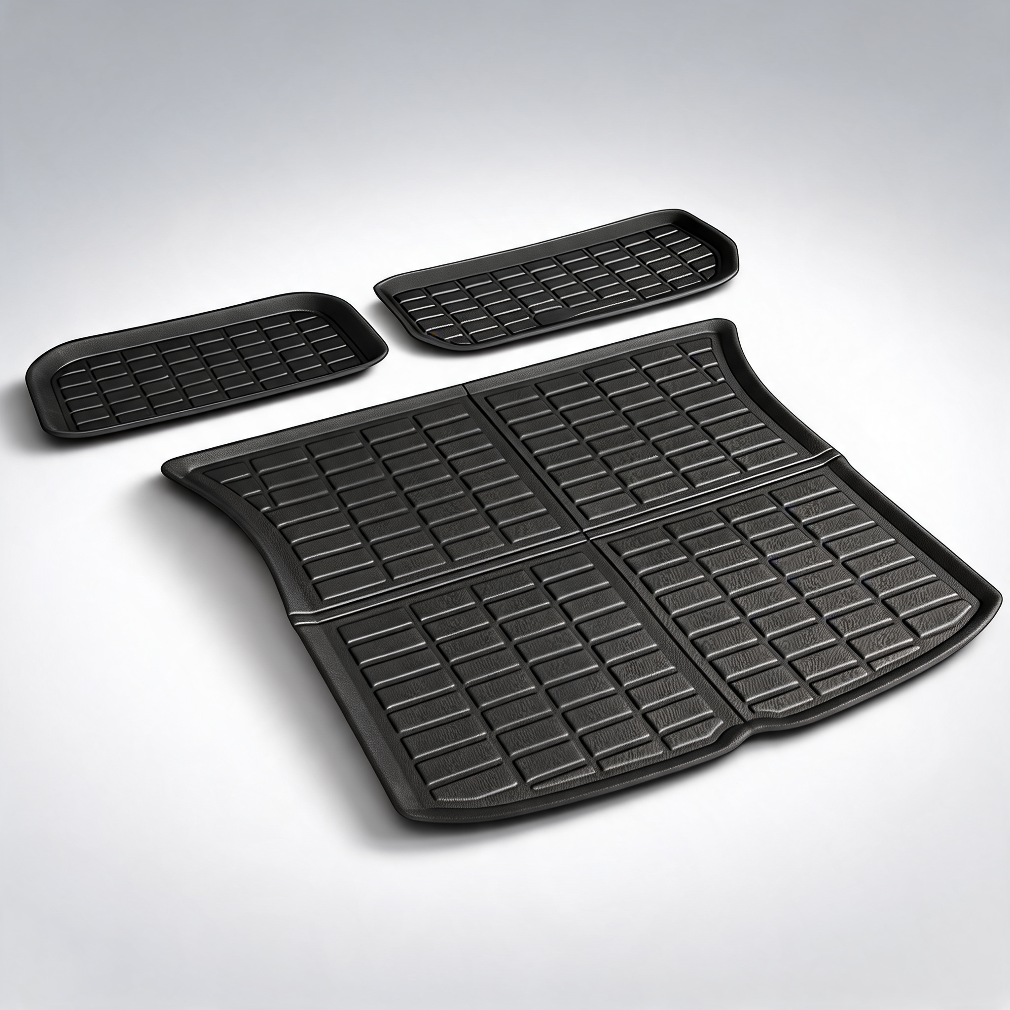 Tesla Model Y 2021-2024 rear well and front cargo trunk boot liner floor mat