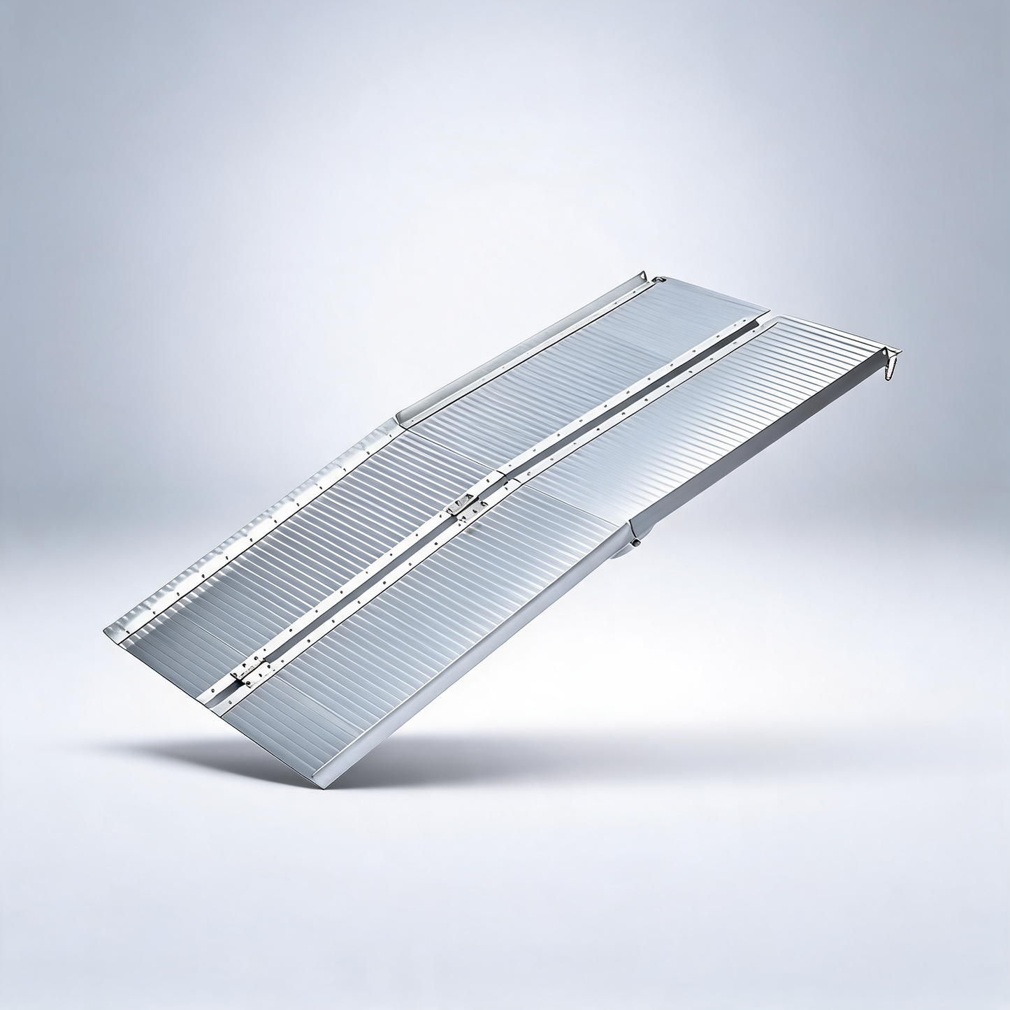 Kartrite 5ft aluminium foldable wheelchair ramp non-slip in silver