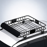 Giantz universal car roof rack basket luggage cargo carrier in black