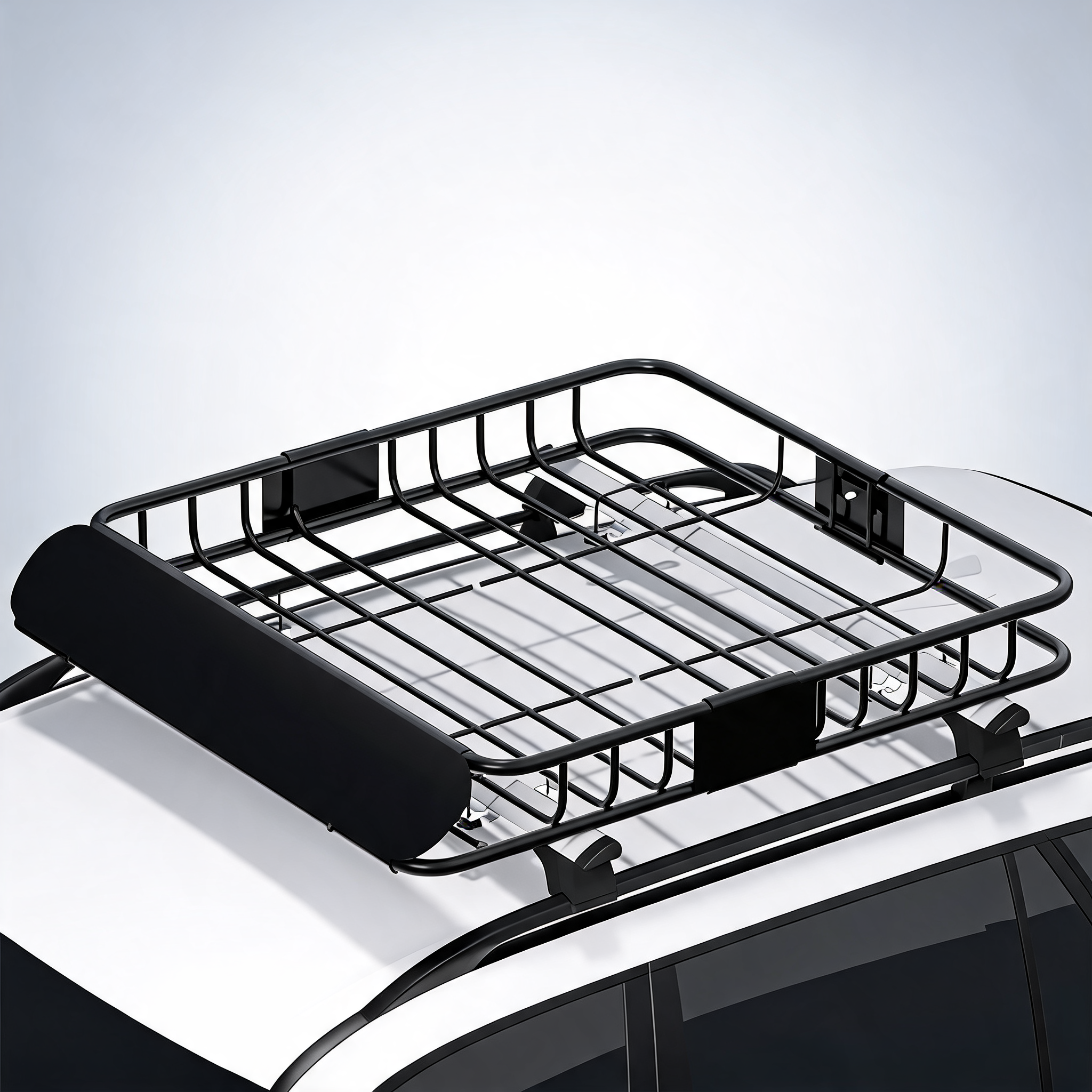 Giantz universal car roof rack basket luggage cargo carrier in black