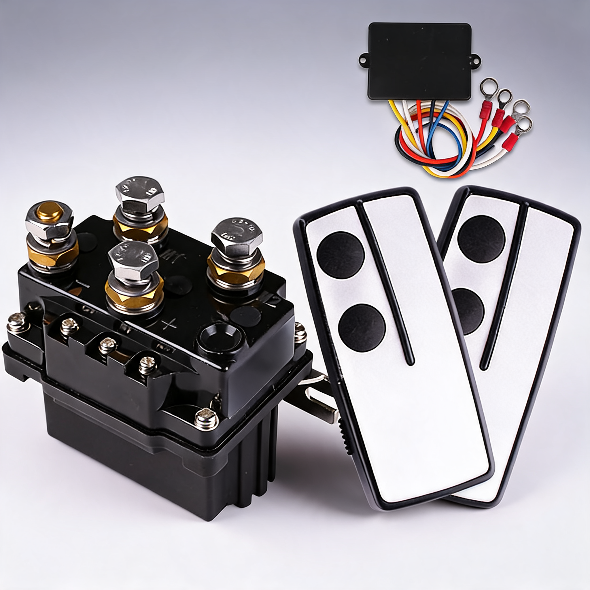 X-BULL 12V 500A winch solenoid relay controller with twin wireless remotes for 4WD 4x4