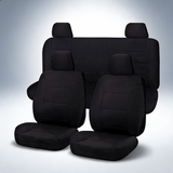 All terrain black front seat covers for Nissan Navara D40 dual cab utility 2006-2015