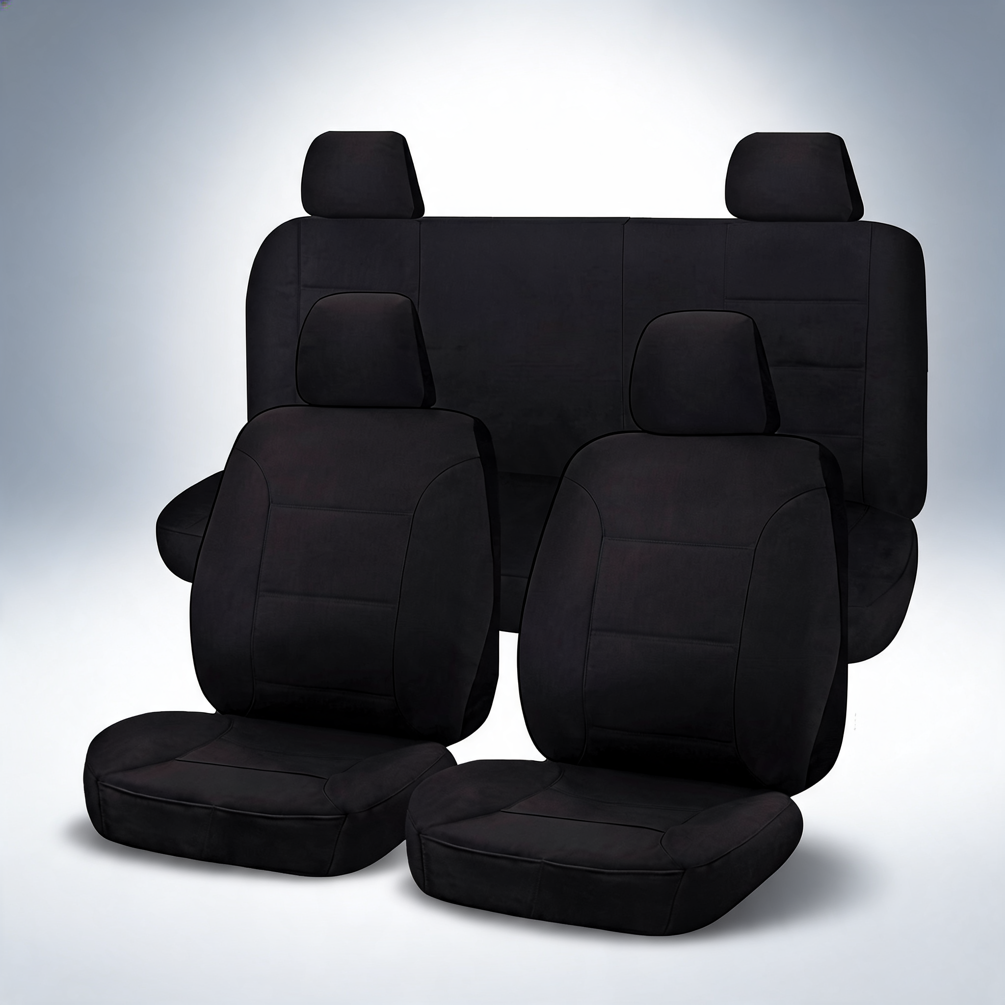 All terrain black front seat covers for Nissan Navara D40 dual cab utility 2006-2015