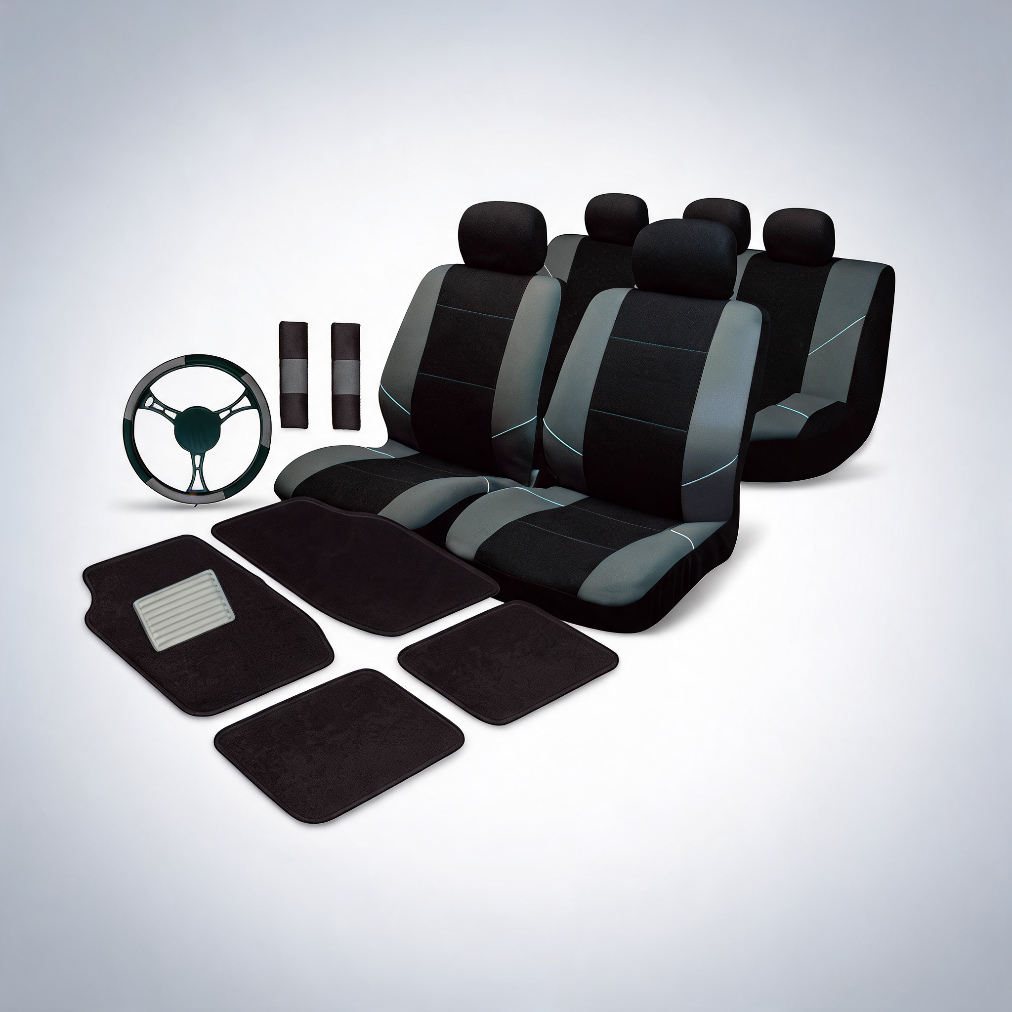 Universal ultimate car accessories value pack in grey